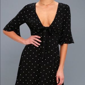 Free People All Yours Black Dress Polka Dot 2